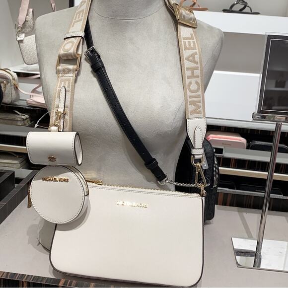 Michael Kors Handbags - Michael Kors Jet Set Logo 3 in 1 Crossbody Bag